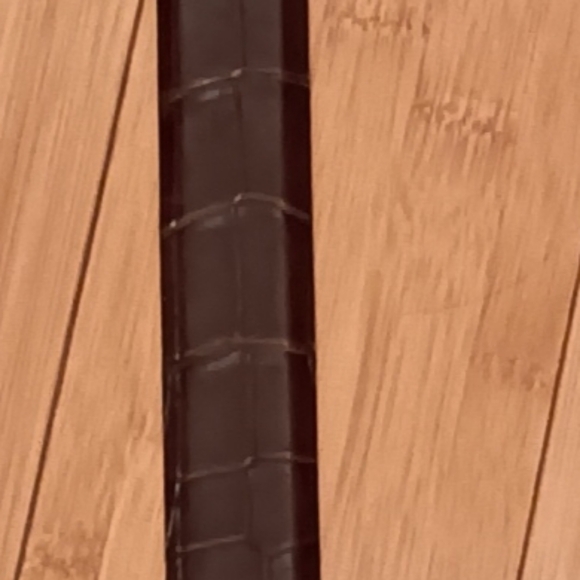 Saddlebags Alligator Belt, .925 & 14k Gold Filled Vogt Triple Horseshoe Buckle - Picture 4 of 11